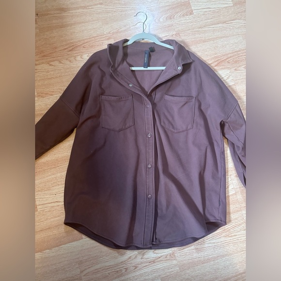 Stylish Mauve Button-Up Shirt Super Soft Mondetta Size XL - Picture 4 of 10